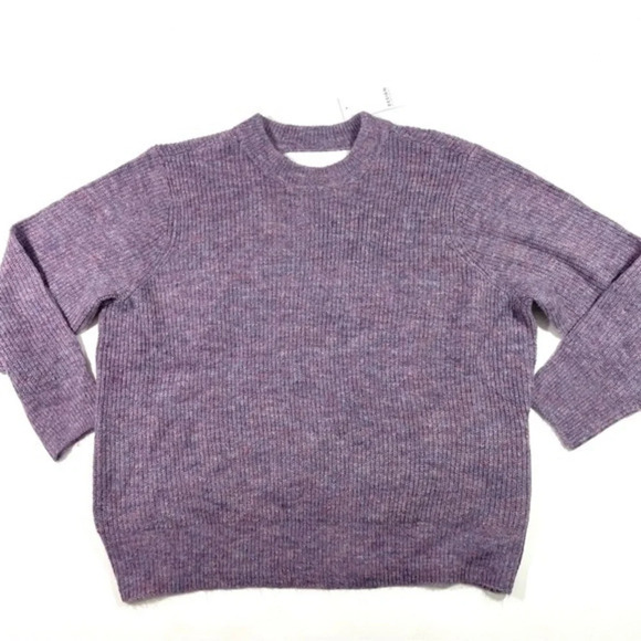 New Design History Criss Cross Open Back Sweater Purple - Picture 1 of 6